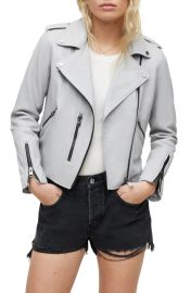 AllSaints Fern Leather Biker Jacket at Nordstrom